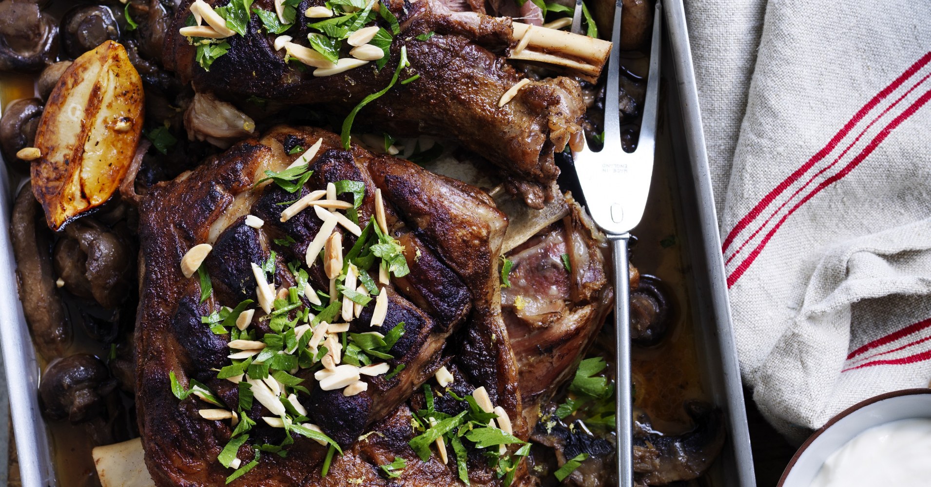 Mushroom Ragu with Slow-Cooked Lamb Recipe | myfoodbook | Easy Slow Roast Lamb Shoulder recipe